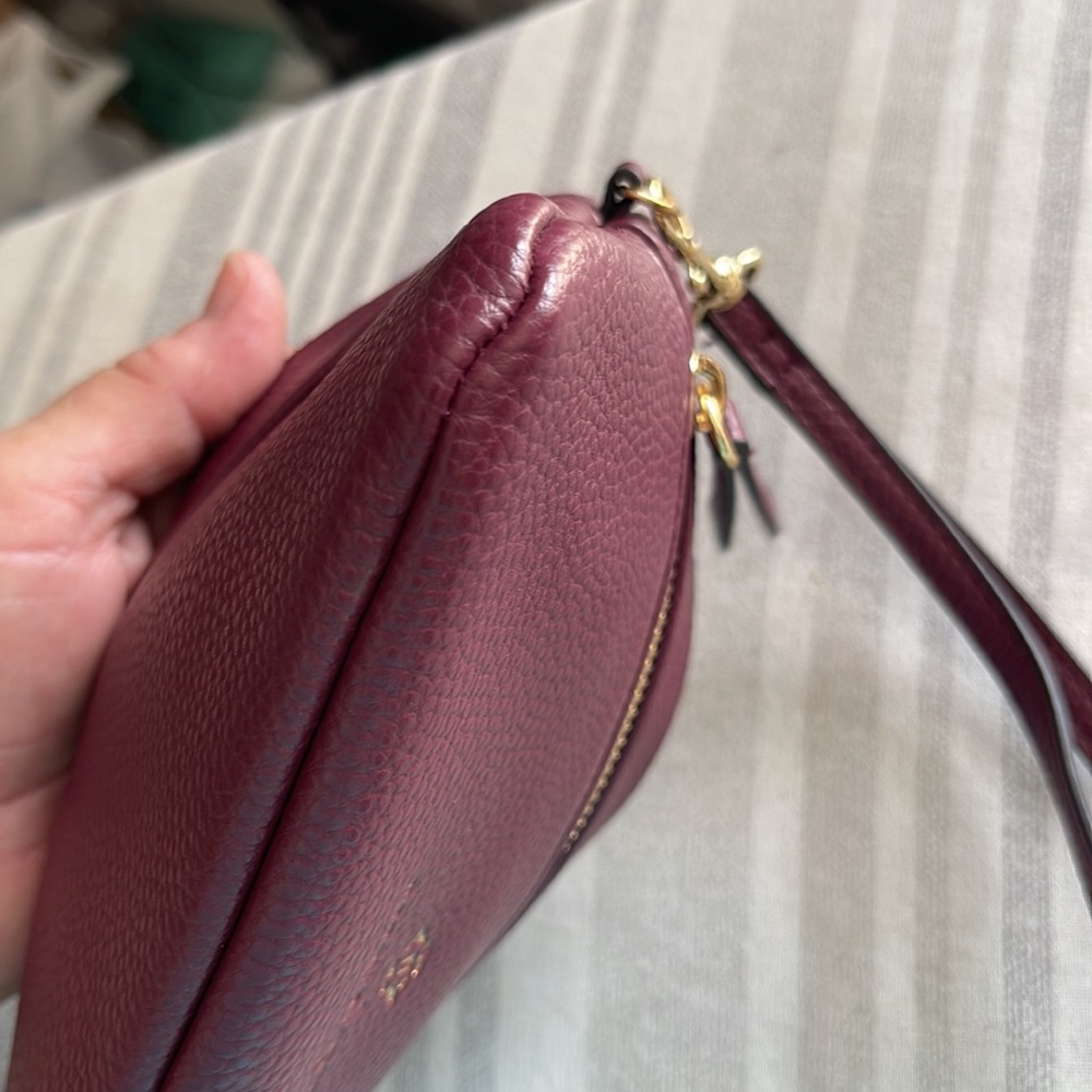 Nanette Lepore Burgundy Wristlet with Gold Accents - Picture 10 of 12